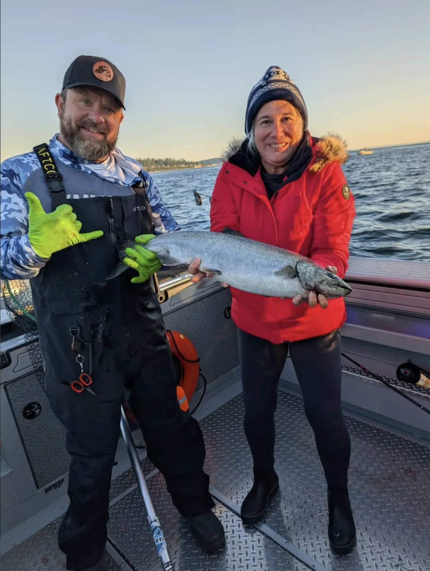 The charter boat loaded with the day's catch